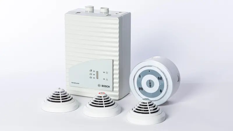 Bosch aspirating smoke detector with point smoke and heat detectors