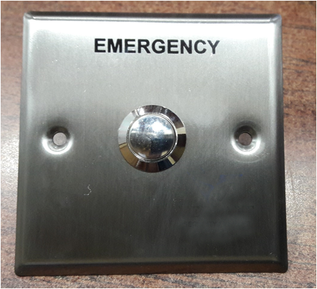 Square stainless steel emergency switch plate