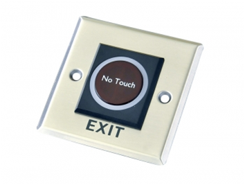No-touch infrared exit sensor plate marked EXIT