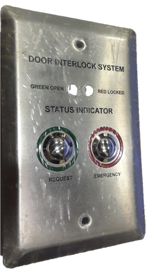 Scheitel stainless steel door interlock status indicator plate