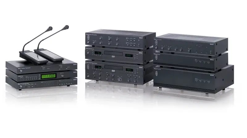 Bosch PLENA public address amplifiers and call stations